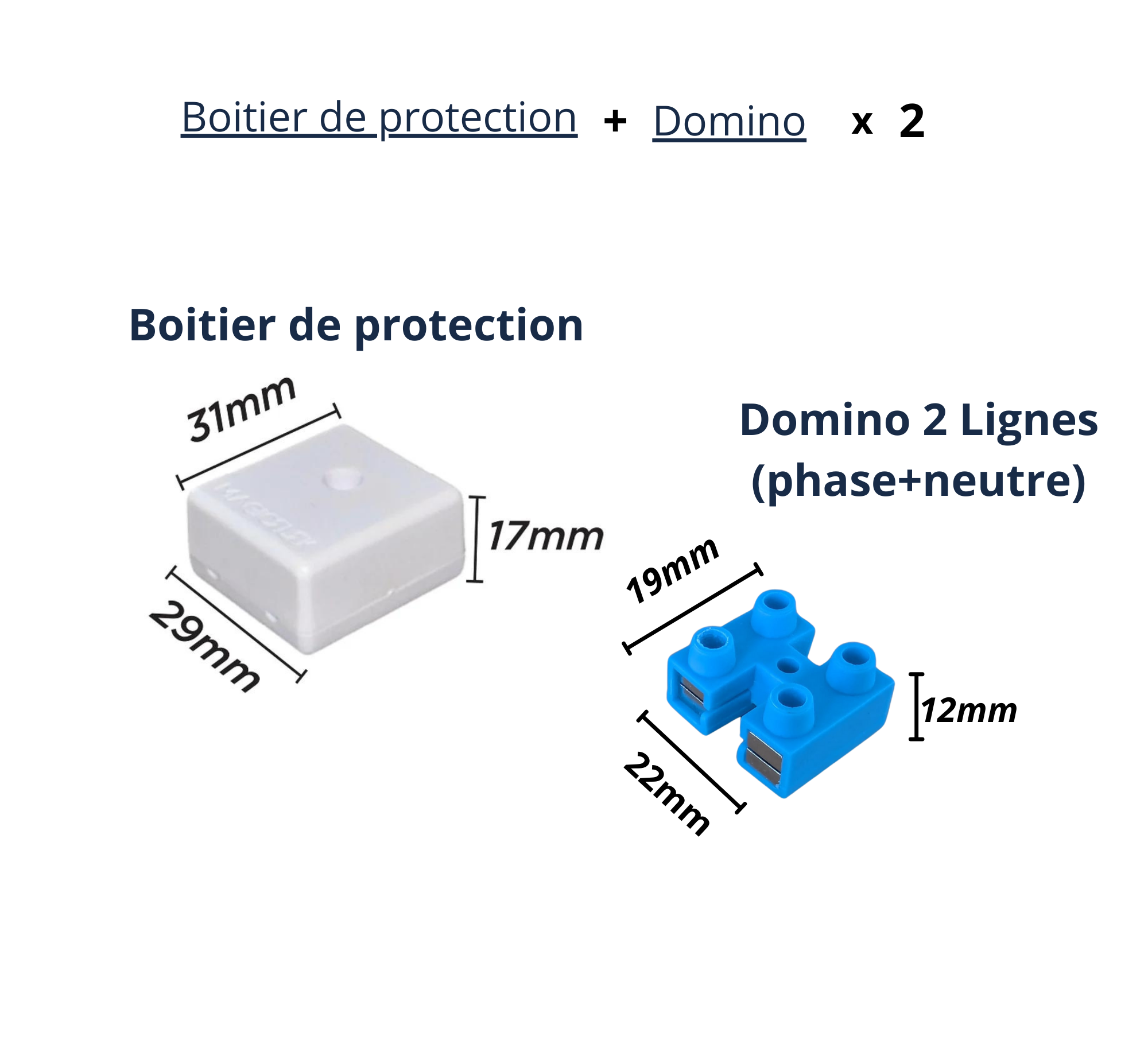 Anktily Lot de 2 boîtes de rangement en bois brut avec couvercle